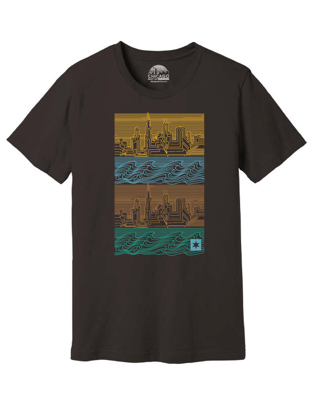 October '25 - Chicago Skyline Waves T-Shirt
