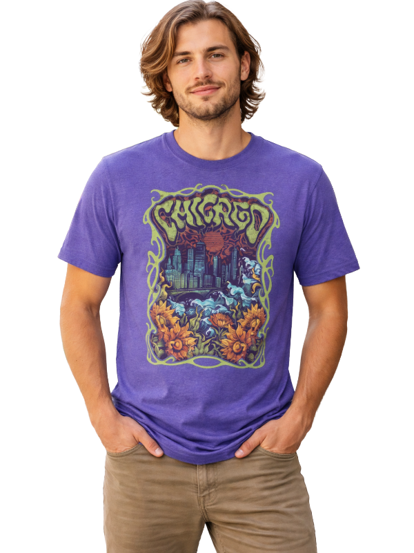 November '25 - Chicago Psychedelic Skyline T-Shirt