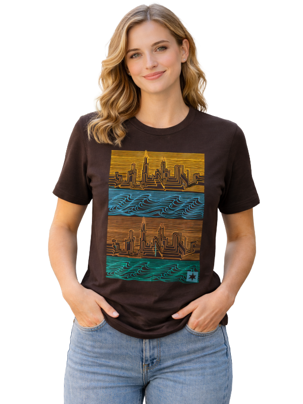 October '25 - Chicago Skyline Waves T-Shirt