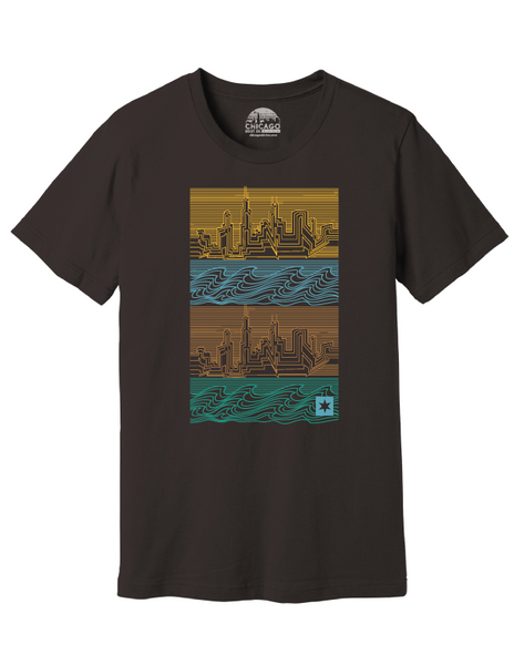 October '25 - Chicago Skyline Waves T-Shirt