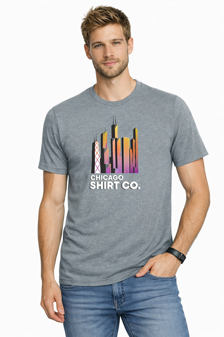 May '21 - Chicago Skyline Sunset T-Shirt