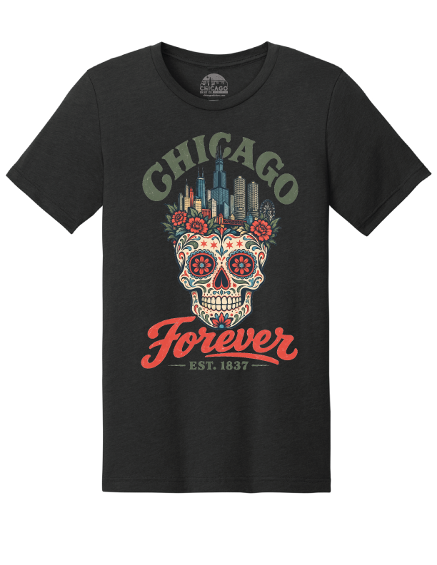 Chicago Sugar Skull T-Shirt