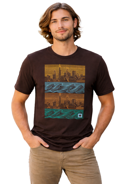 October '25 - Chicago Skyline Waves T-Shirt