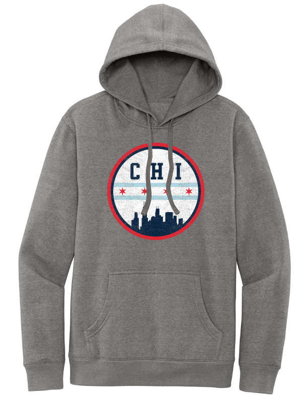 Chicago Flag Circle Hoodie – Vintage Skyline Pullover Sweatshirt