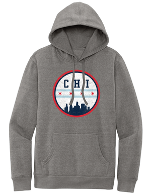 Chicago Flag Circle Hoodie – Vintage Skyline Pullover Sweatshirt