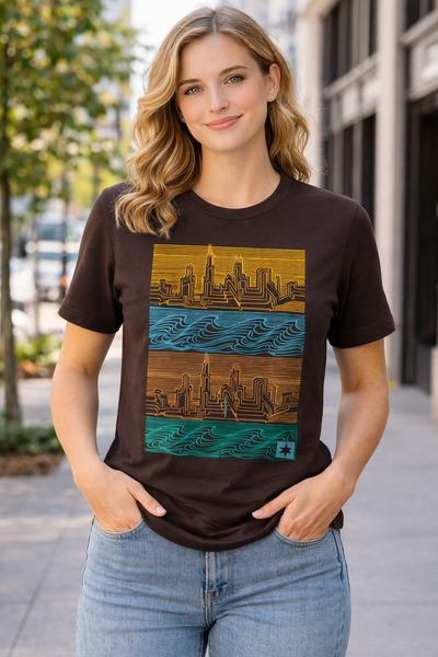 October '25 - Chicago Skyline Waves T-Shirt
