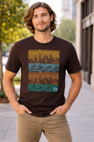 October '25 - Chicago Skyline Waves T-Shirt