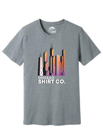 May '21 - Chicago Skyline Sunset T-Shirt