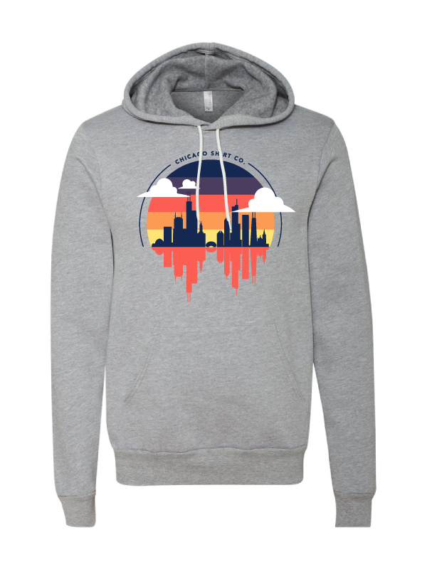 Chicago Skyline Reflection Hoodie