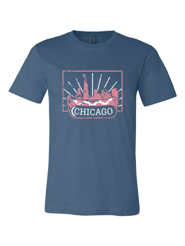 chicago style hot dog tshirt chicago shirt co shirt of the month